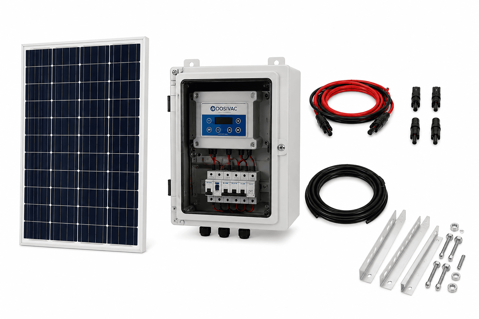 KIT PANEL SOLAR (1.2X1MTS) Y TABLERO