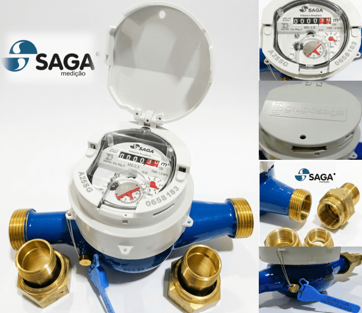 MEDIDOR DE AGUA CH/MULT. MS 2.5 R-100 "LATON"