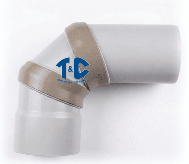 CODO 90° PVC REFORZADO CON CINTURA