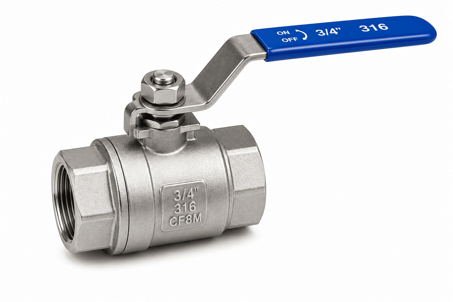 LLAVE DE PASO M/V ACERO INOX 316 ROSCA